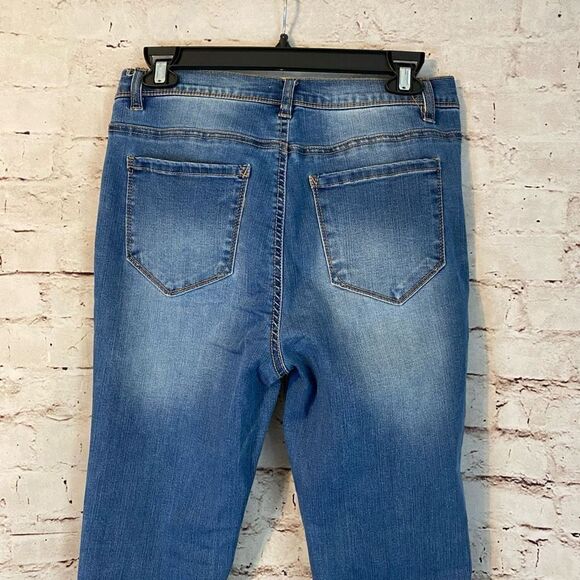 Kensie Women's Blue High Rise Skinny Lightly Distressed Jeans Size 8/29 - Picture 3 of 8